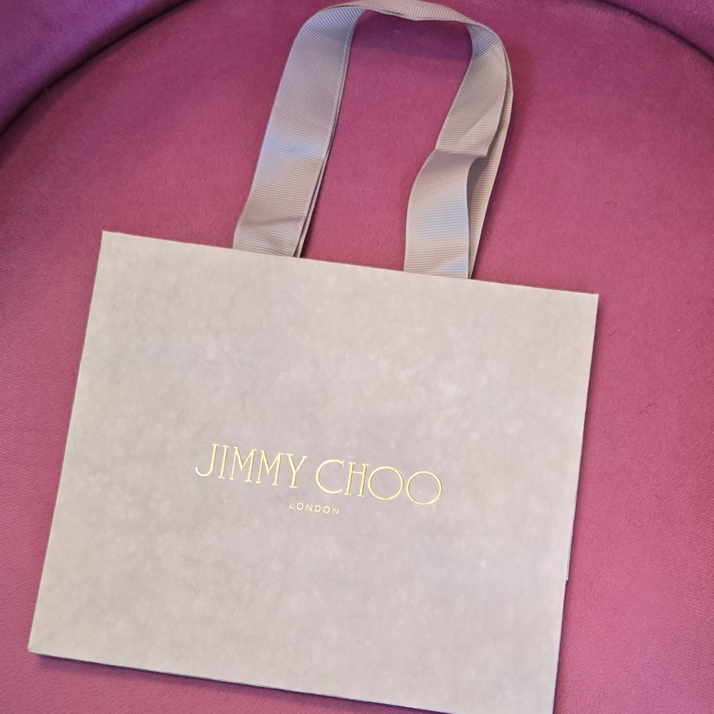 Jimmy Choo Cream/Gray Gift Bag Set - Picture 7 of 13